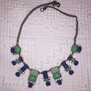 J.crew Green & Blue Statement Necklace